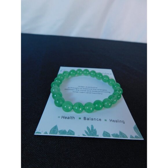 Green Aventurine Bead Bracelet Stretch Crystal Healing Energy Balance Gemstone J - Picture 3 of 12